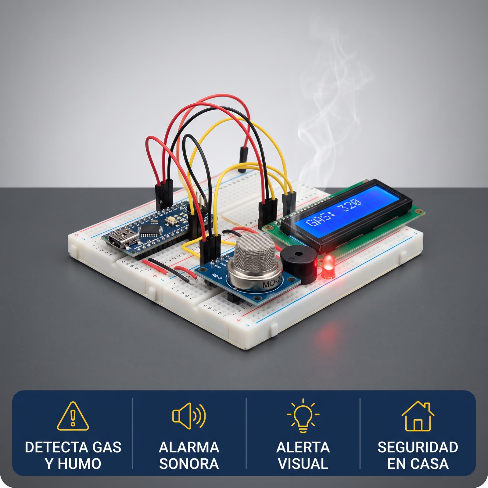 Kit Detector de Gas y Humo